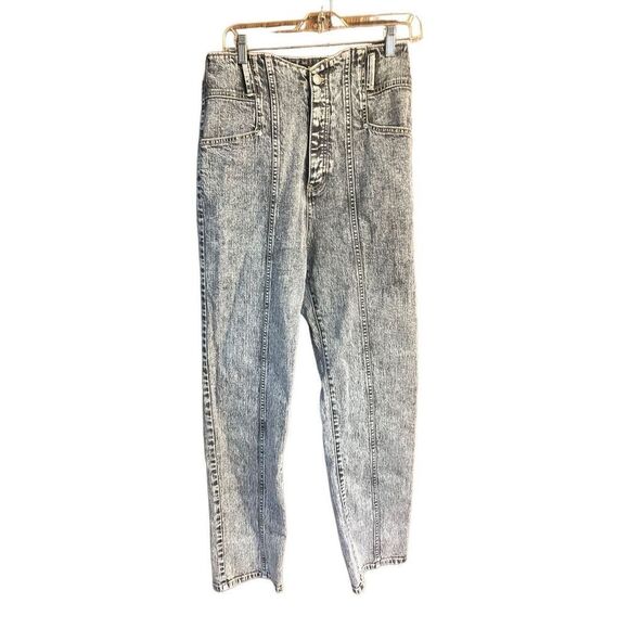 Happy Nature Ultra High Seamed short Gray Wash Button fly Jeans Sz 28 NWT - Picture 1 of 12